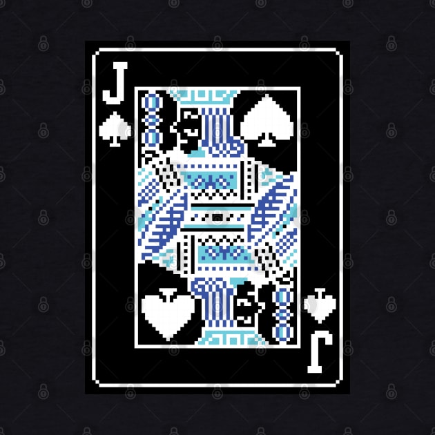 Jack of Spades Pixel Art Bright Negative Mode by inotyler